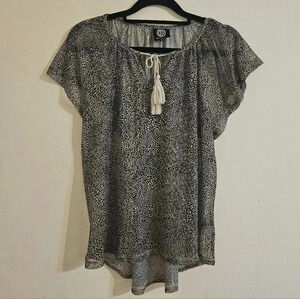 Bobeau Animal Print Blouse